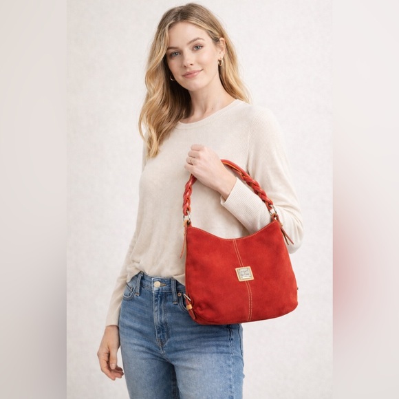 Dooney & Bourke Handbags - Dooney & Bourke Vibrant Red Hobo Bag Never Used